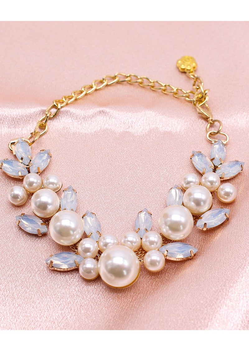 Innoshine White Pet Jewelry Necklace Collar with Crystal Gemstone Fashion Diamond Necklace For Cat and small Dogs Adjustable Pet Collar for Wedding and Party - Image 4