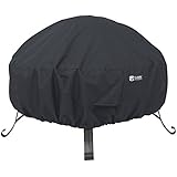 Classic Accessories Classic Accessories Round Fire Pit Cover, 36-Inch, Black  - Image 1