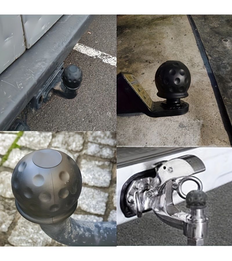 Yellow 55mm Universal Tow Ball Cap For Trailer Protection Automotive - Image 4