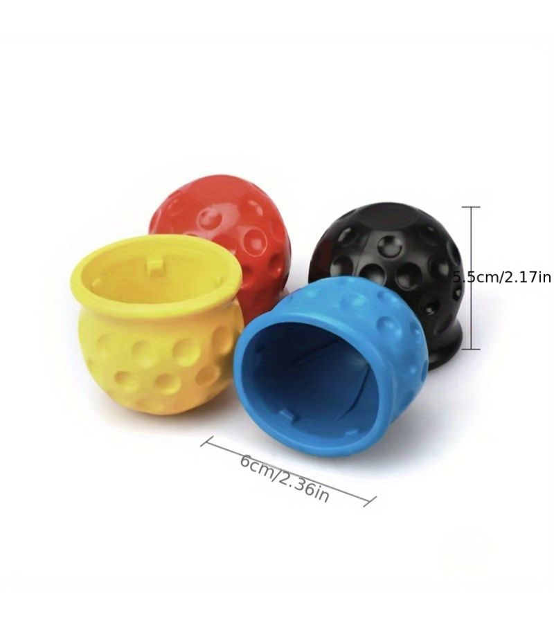 Yellow 55mm Universal Tow Ball Cap For Trailer Protection Automotive - Image 2