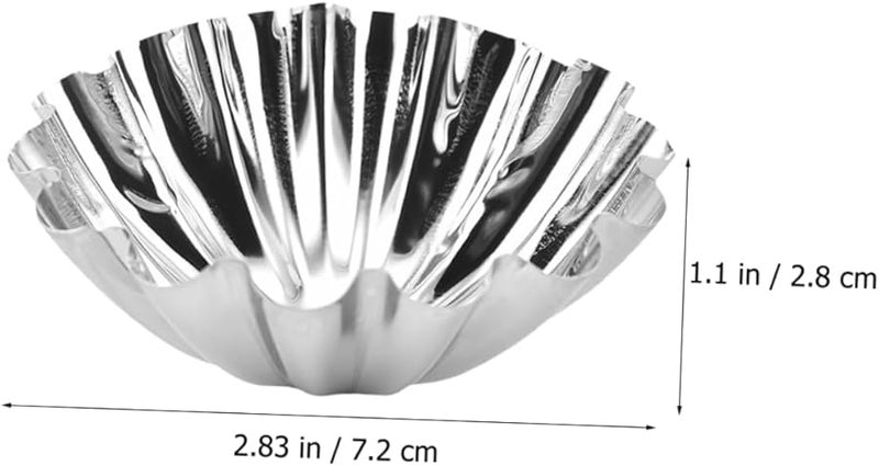 Unomor 20Pcs Stainless Steel Egg Tart Muffin Baking Molds Non Stick Reusable - Image 3