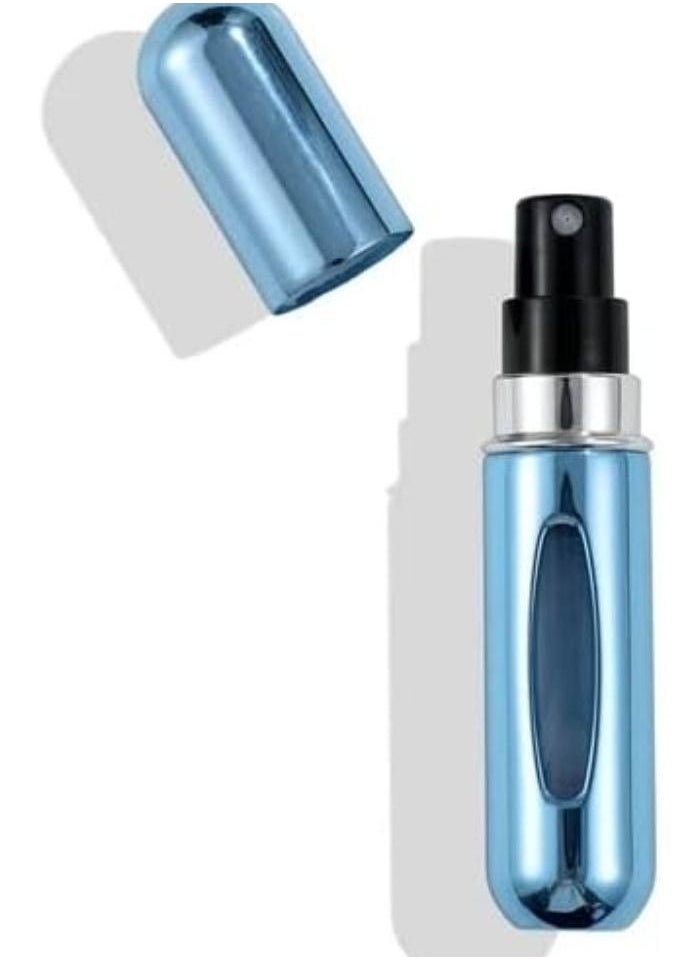 ماركة غير محددة - زجاجة رذاذ عطر صغيرة محمولة قابلة لاعادة الملء، علبة مضخة عطر، قابل لاعادة الملء، بخاخ عطر قابل لاعادة الملء للسفر (8مل، عبوه واحده,أزرق) - Image 1