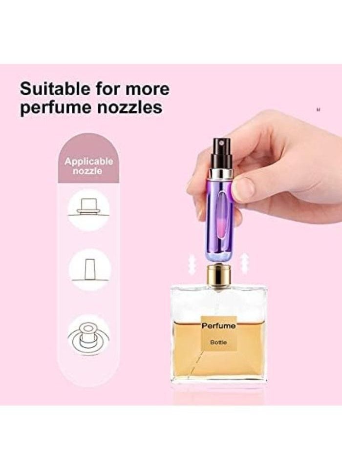 ماركة غير محددة - زجاجة رذاذ عطر صغيرة محمولة قابلة لاعادة الملء، علبة مضخة عطر، قابل لاعادة الملء، بخاخ عطر قابل لاعادة الملء للسفر (8مل، عبوه واحده,أزرق) - Image 1