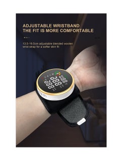 REALBLAD Wrist-Type Blood Pressure Monitor with Intelligence Voice Broadcasting and Dual User Memory – Easy-to-Use with Comprehensive LED Screen and Durable Lithium Battery (GOLD & WHITE)  - Image 1