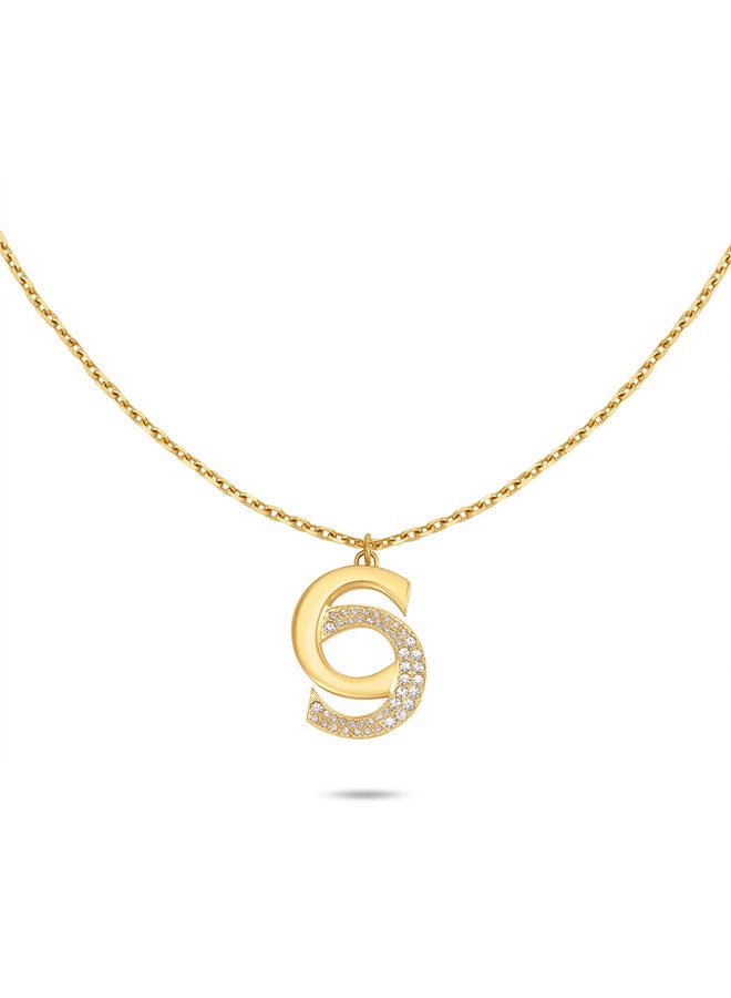 شيروتي 1881 عقد مارين جولد بشعار سي مزدوج كبير للنساء - Image 1