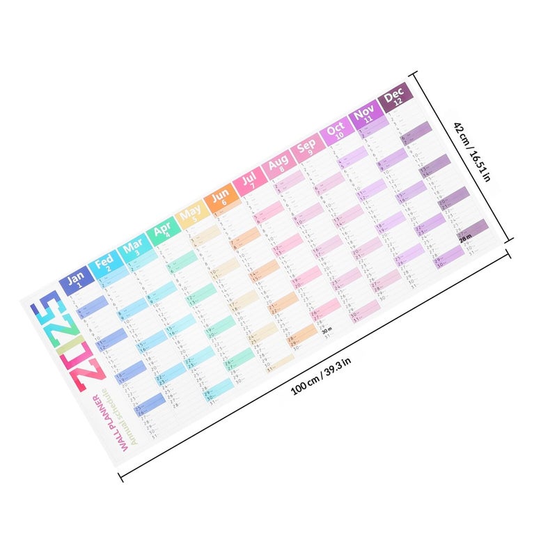 2025 Large Wall Calendar Monthly Planner Vertical Hanging Schedule For Office School Home - Image 3