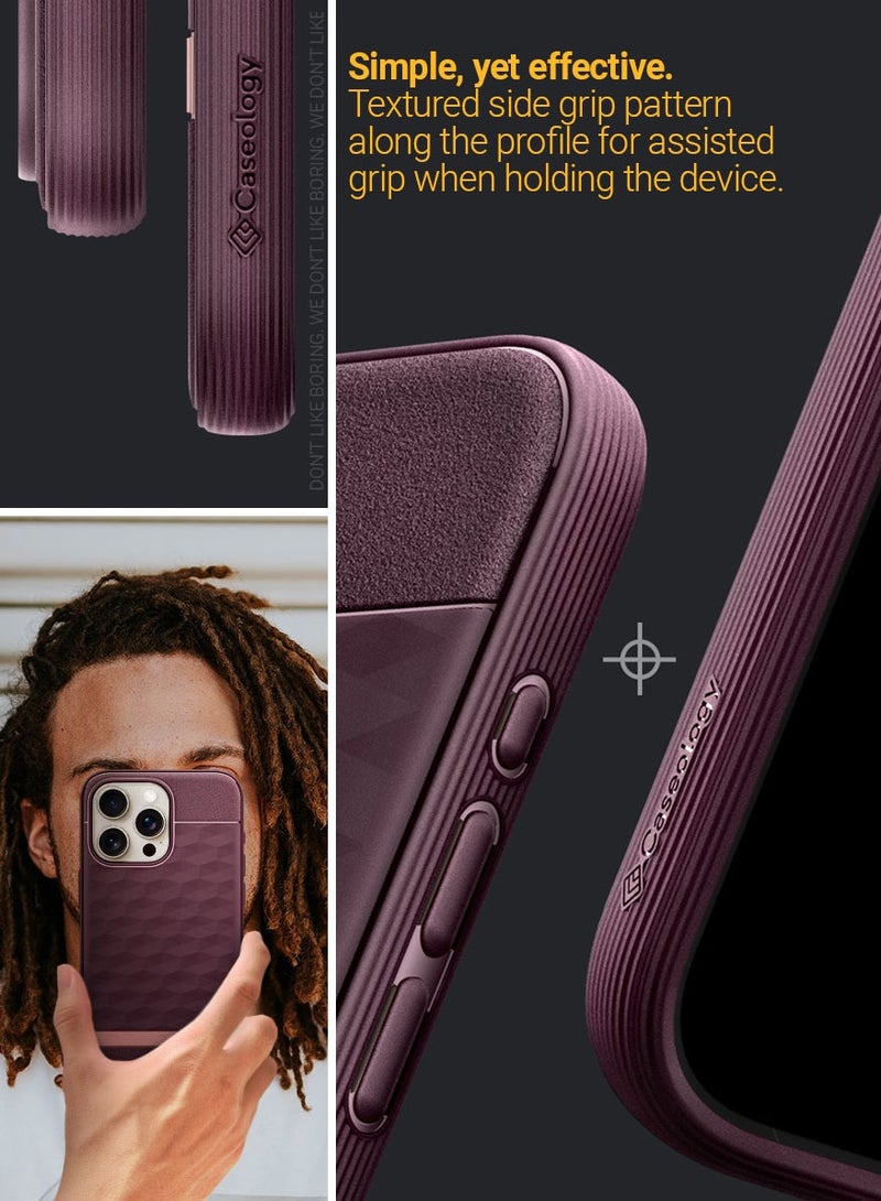 Caseology غطاء ماغ لآيفون 15 برو ماكس ماغ سيف - بورغندي - Image 4