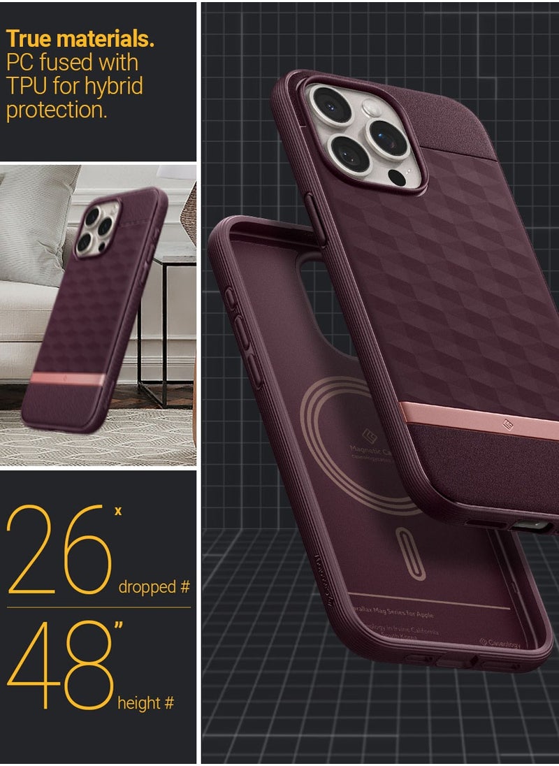 Parallax Mag for iPhone 15 Pro MAX MagSafe Case Cover Military Grade - Burgundy - pzsku/ZE6605B0802A74502334EZ/45/_/1722420931/8c6ce51f-4253-4b1c-814f-7311e7e1f2ed