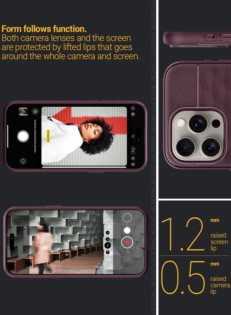 Caseology غطاء ماغ لآيفون 15 برو ماكس ماغ سيف - بورغندي - Image 5