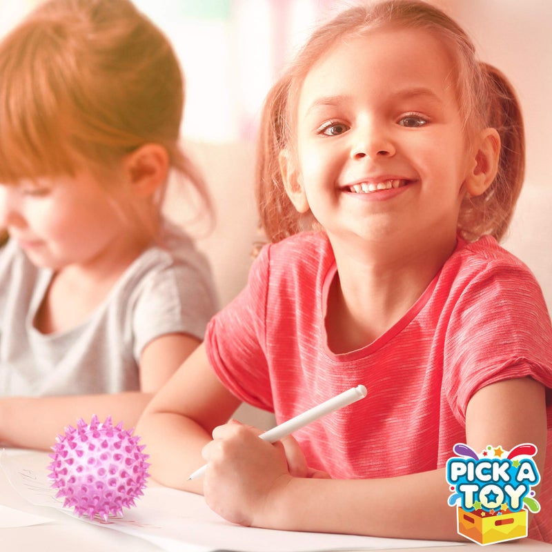 Pick A Toy Squishy Stress Relief Sensory Toys Fidget Spiky Ball 5 - Pcs Set â€“ Eco-Friendly Squeezy Antistress Toy Balls for Men, Women, Adults, Teens & Children â€“Ideal for People with OCD, ADHD, ADD & Autism - Image 4