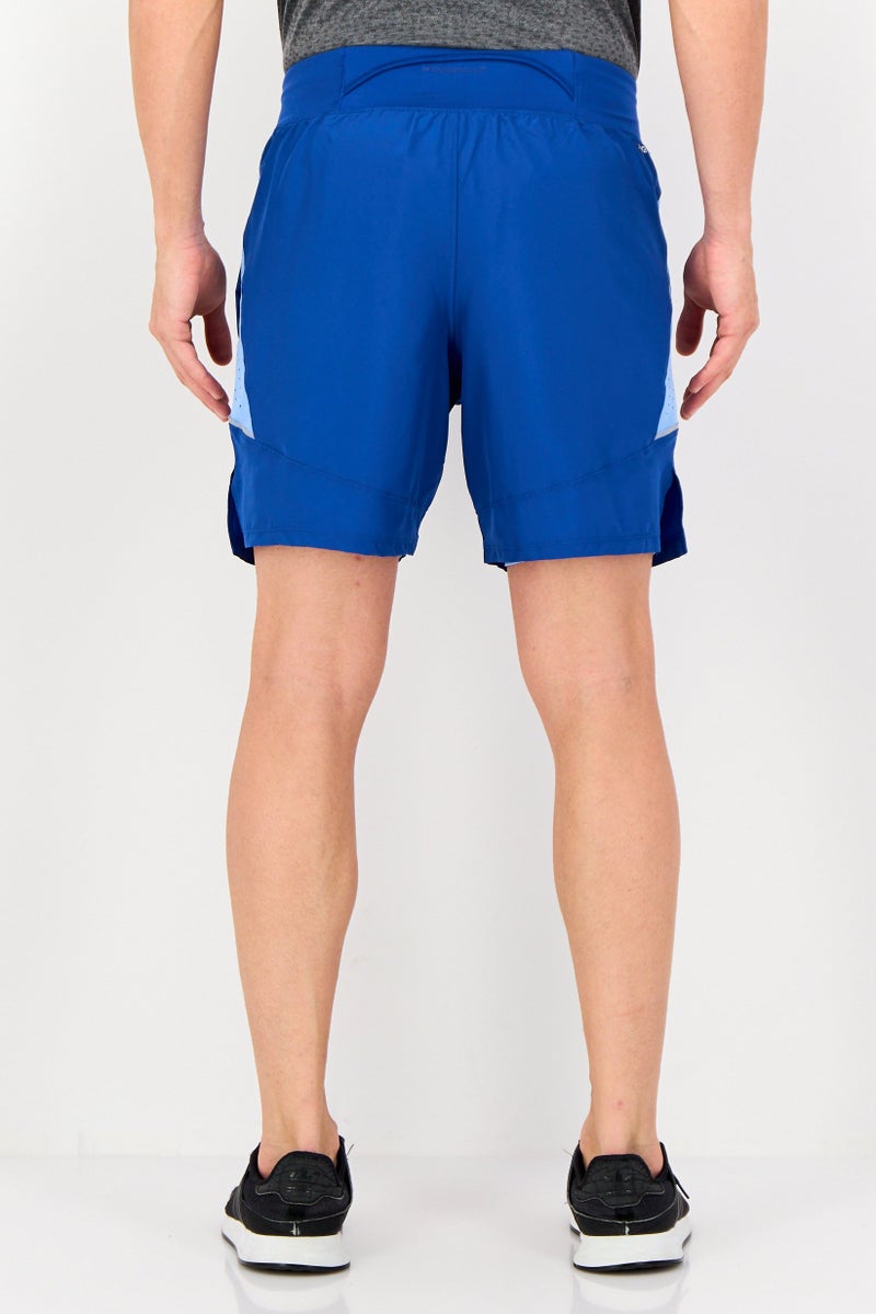 UNDER ARMOUR Men 2 In 1 Fitted Brand Logo Training Shorts, Blue - Image 3