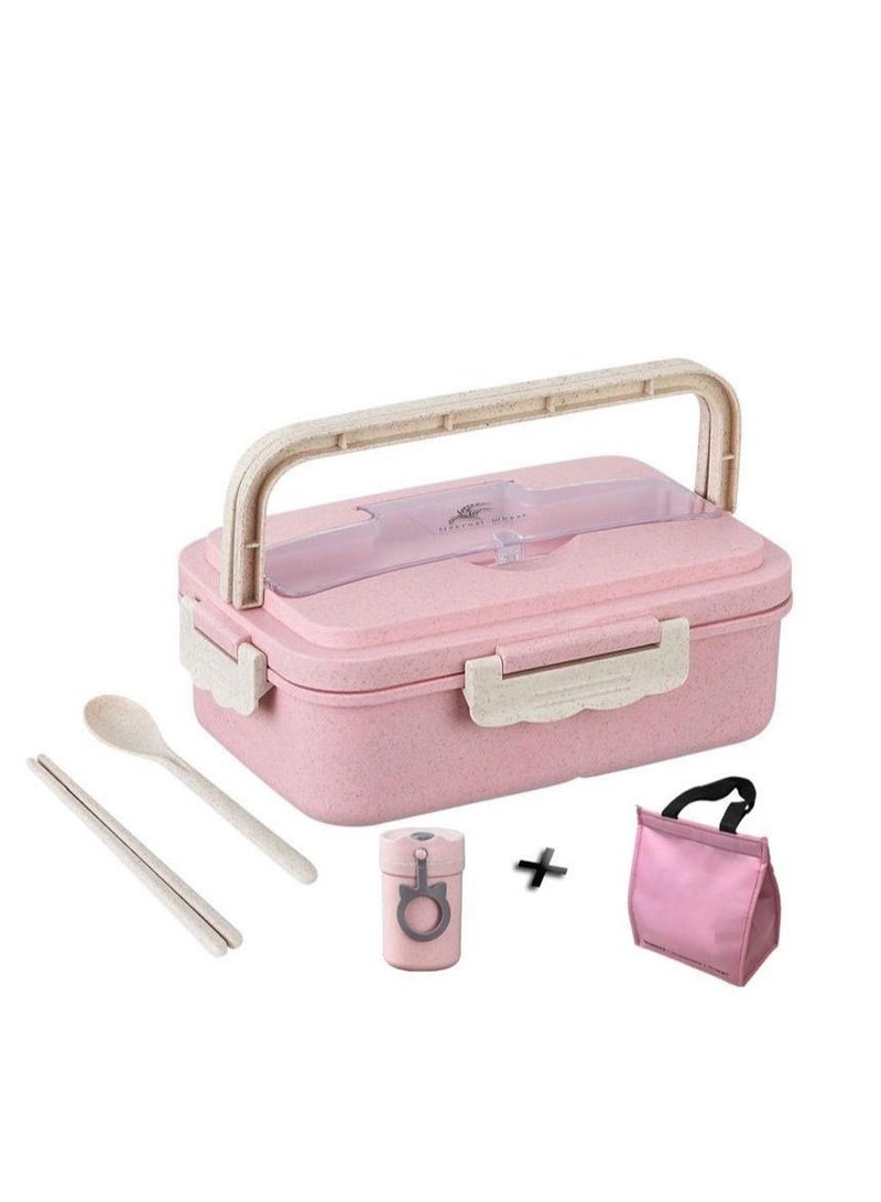 الأزرق جي دبليو علبة غداء للأطفال، علبة غداء بينتو بوكس للكبار، علبة غداء للكبار/الأطفال/الأطفال، 1000/1500 مل - 3 حجرة آمنة للتسخين في الميكروويف وغسالة الصحون والفريزر، خالية من مادة BPA - Image 1