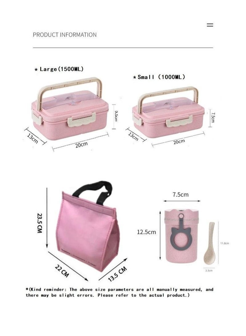 الأزرق جي دبليو علبة غداء للأطفال، علبة غداء بينتو بوكس للكبار، علبة غداء للكبار/الأطفال/الأطفال، 1000/1500 مل - 3 حجرة آمنة للتسخين في الميكروويف وغسالة الصحون والفريزر، خالية من مادة BPA - Image 2