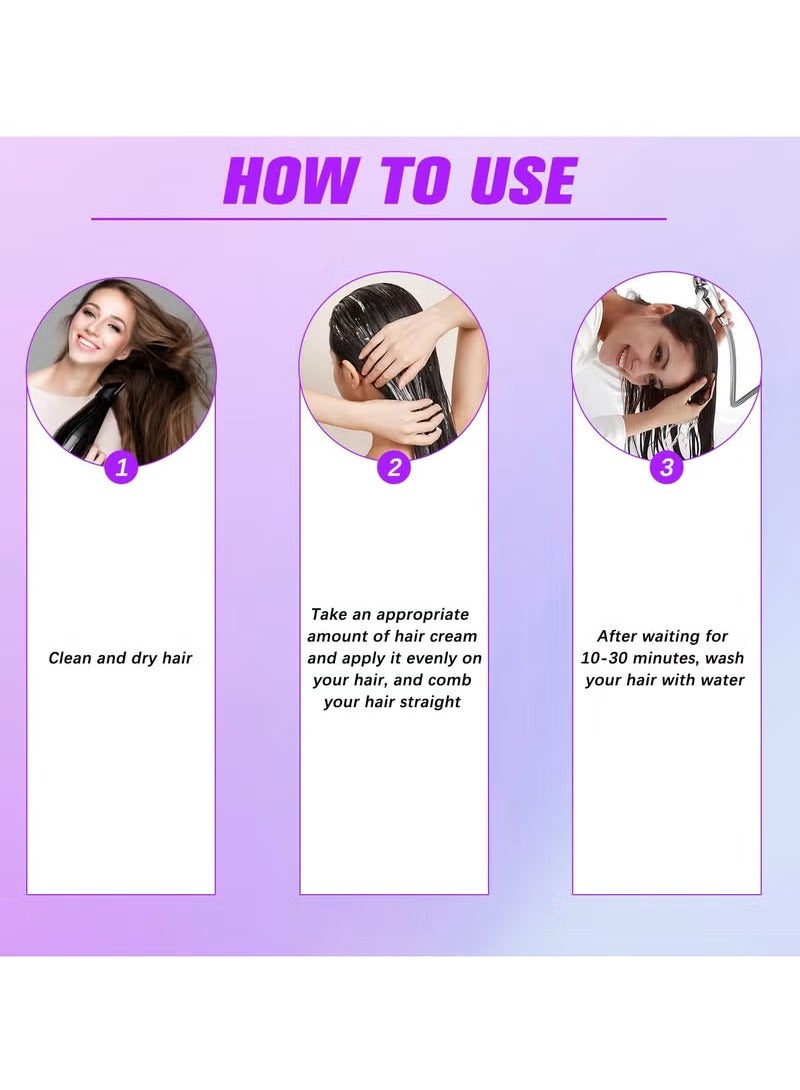 HOEGOA Alisado,Alisado para Cabello Sin Formol LuminoLiss,Crema Alisadora Lumino Liss,Lumino Liss Keratina,Restores Hair Natural Silkiness - Image 4
