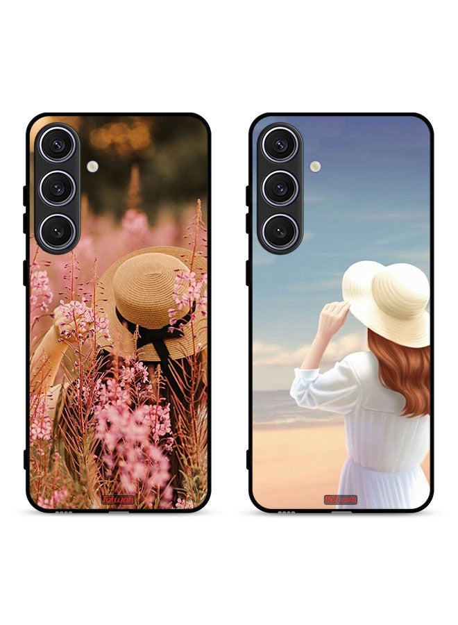 Tolwak Two Cases For Samsung Galaxy S24 5G Protective Covers Hat Girl Holding Flower - Image 1