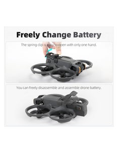 Excefore Battery Buckle Protection Frame for DJI Avata 2, Battery Clip Holder for DJI Avata, Drone Quadcopters Accessories, Anti-Release, Anti-Falling, Black Battery Guard  - Image 4