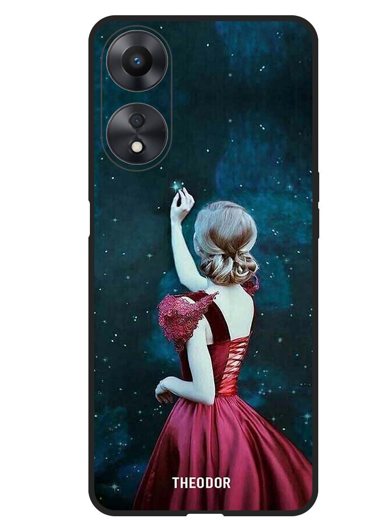Theodor Protective Case Anti Scratch Shock Proof Bumper Cover For Oppo A98 Girl Touching Star - Image 1