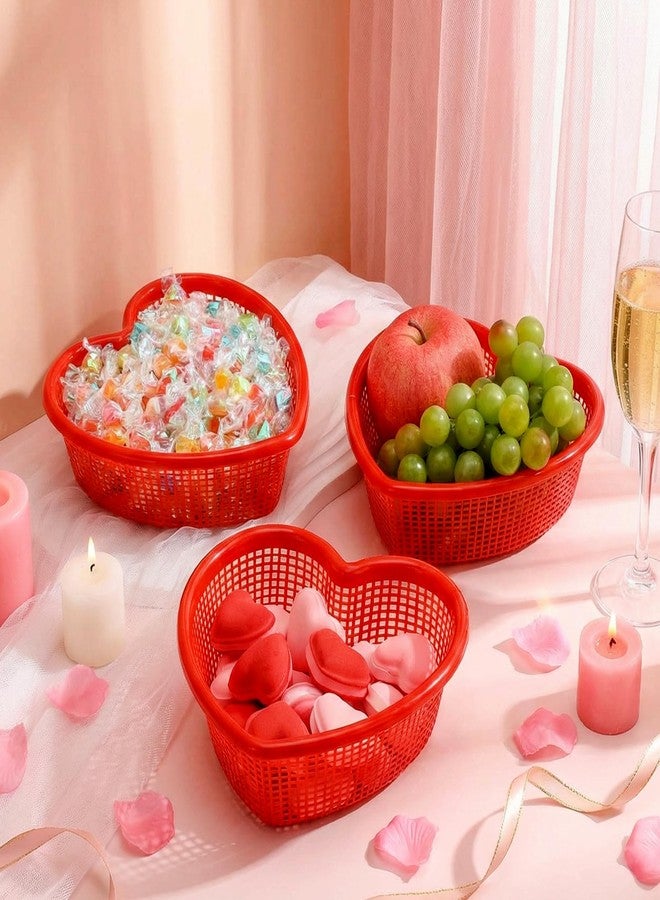 Ferrochef 12 Pack Valentine's Day Red Heart Shaped Baskets, 6.9" x 6.9" x 2.4" Heart Baskets for Valentine's Day Anniversary Table Centerpieces Home Party Gift Wedding Decor - Image 4