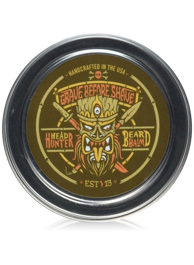GRAVE BEFORE SHAVE ™ Head Hunter Beard Balm (Tropical Summer Aroma) (2 Oz.) - Image 1