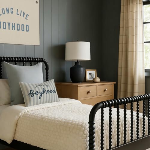 Wheatwin Long Live Boyhood Boys Room Throw Pillow Cover 12x20, Playroom Kids Throw Pillows, Blue Decor Pillowcase for Classroom Playroom Nursery Kids Room Toddler Room - Image 4
