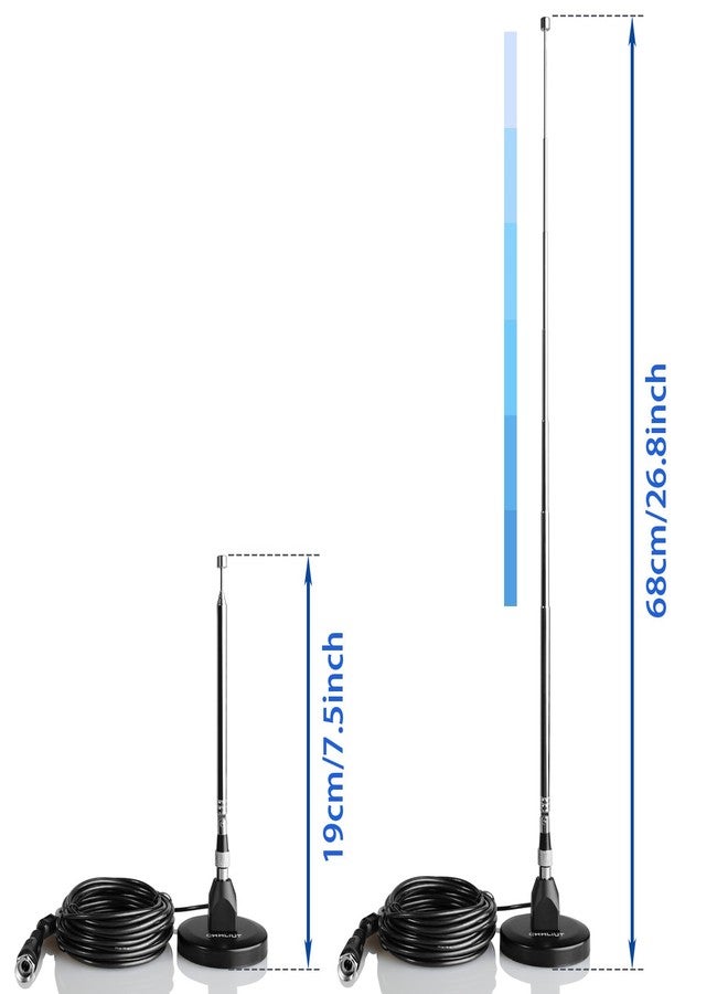 CHHLIUT FM Antenna for Stereo Receiver - Magnetic Base, 16ft Coaxial Cable, Retractable, Perfect FM Reception for Home Theater System - Image 2