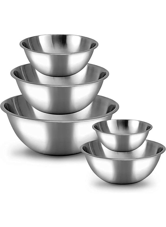 SOFIA REFRIGERATION Stainless Steel Mixing Bowl, Serving Bowl, Salad Bowl, Food Grade Soup Bowl Set of 3 sizes (20,24,26 cm) diameter - Image 1