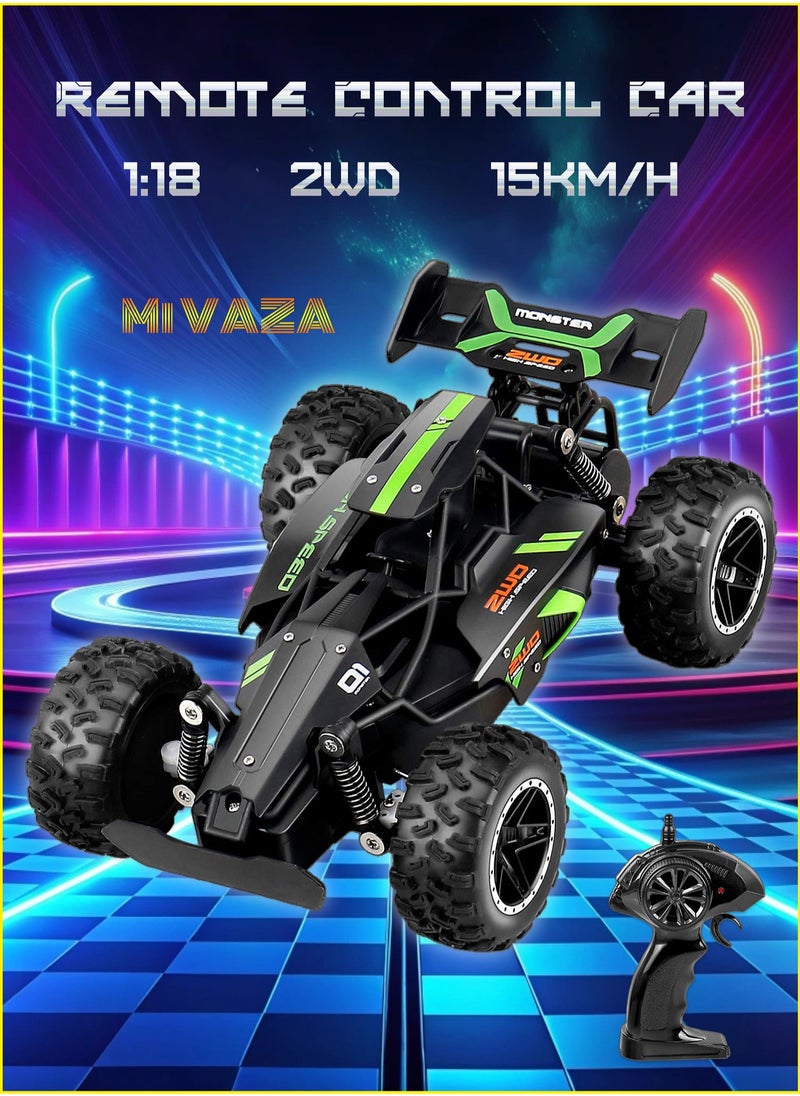 Mi VAZA - Remote Control Race Car - 1:18 RC Drift Car - High Speed Vehicle Toy - 2WD, 2.4Ghz, 15KM/H , Rechargeable Battery, Suitable for Various Terrains - Kids Gifts - Image 1