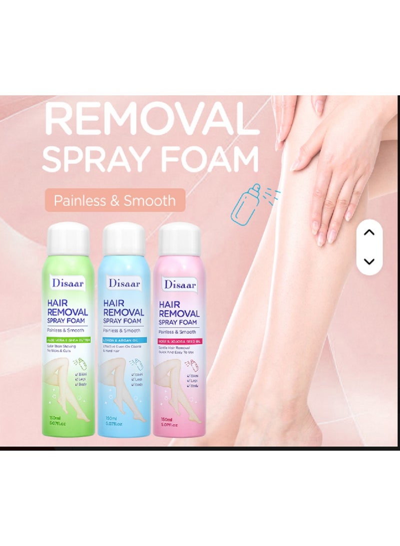 Disaar Rose Hair Removal Foam Spray with Gentle Underarm and Leg Hair Remover Easy to Remove Soft Foam Hair - Image 2