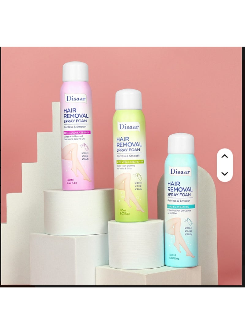 Disaar Rose Hair Removal Foam Spray with Gentle Underarm and Leg Hair Remover Easy to Remove Soft Foam Hair - Image 4