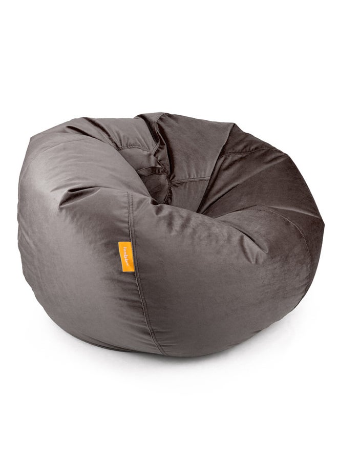 Jumbble Jumbble Suede Bean Bag with Filling | Ultimate Indoor Lounging Chair for All Ages | Velvet Soft Fabric | Filled with Polystyrene Beads(Large, Dark Brown)  - Image 1