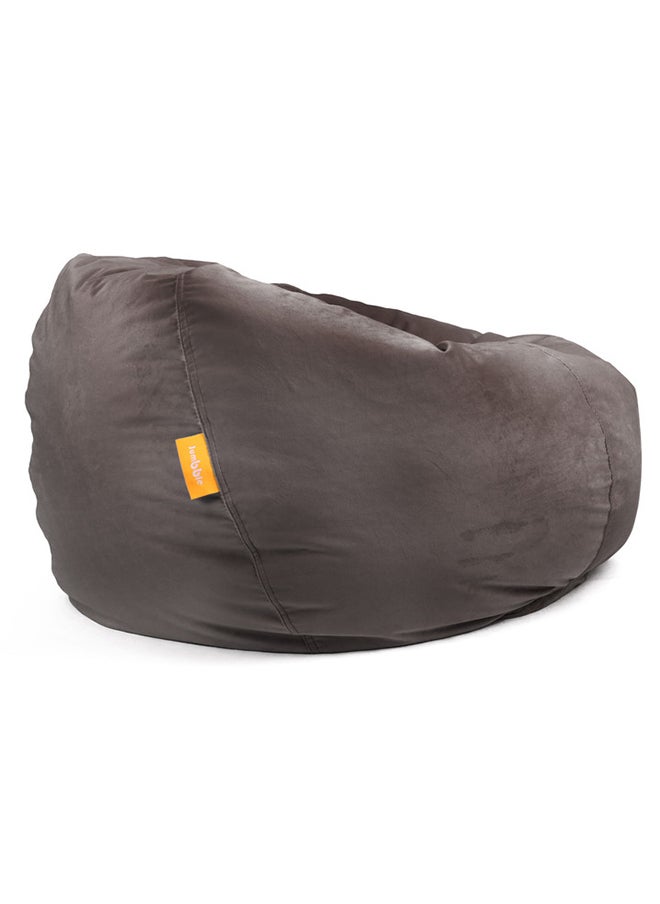 Jumbble Jumbble Suede Bean Bag with Filling | Ultimate Indoor Lounging Chair for All Ages | Velvet Soft Fabric | Filled with Polystyrene Beads(Large, Dark Brown)  - Image 3