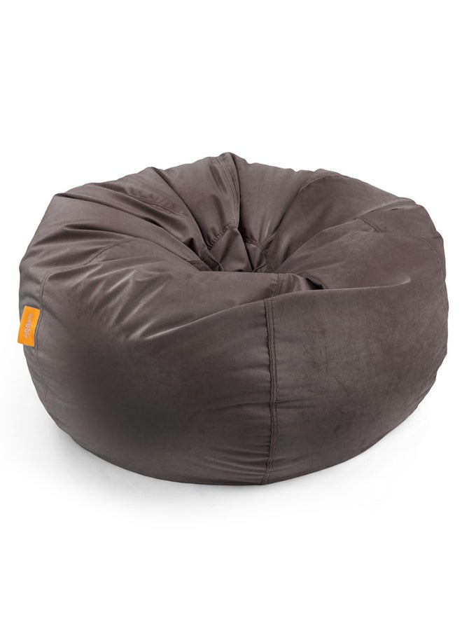 Jumbble Jumbble Suede Bean Bag with Filling | Ultimate Indoor Lounging Chair for All Ages | Velvet Soft Fabric | Filled with Polystyrene Beads(Large, Dark Brown)  - Image 2