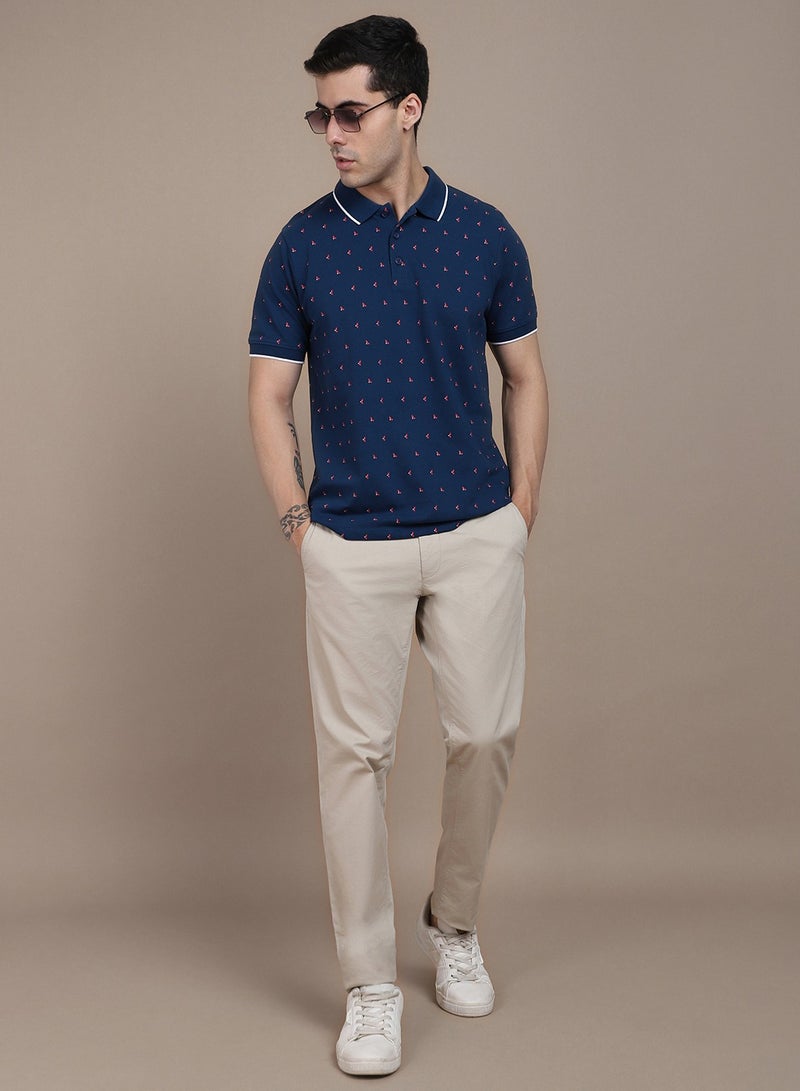 Dennis Lingo Blue T-Shirt for Men, Casual Comfort - Image 1