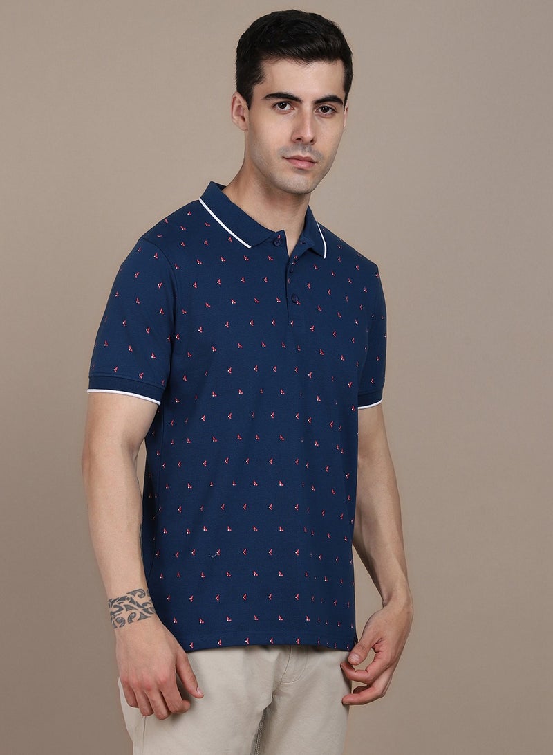 Dennis Lingo Blue T-Shirt for Men, Casual Comfort - Image 3