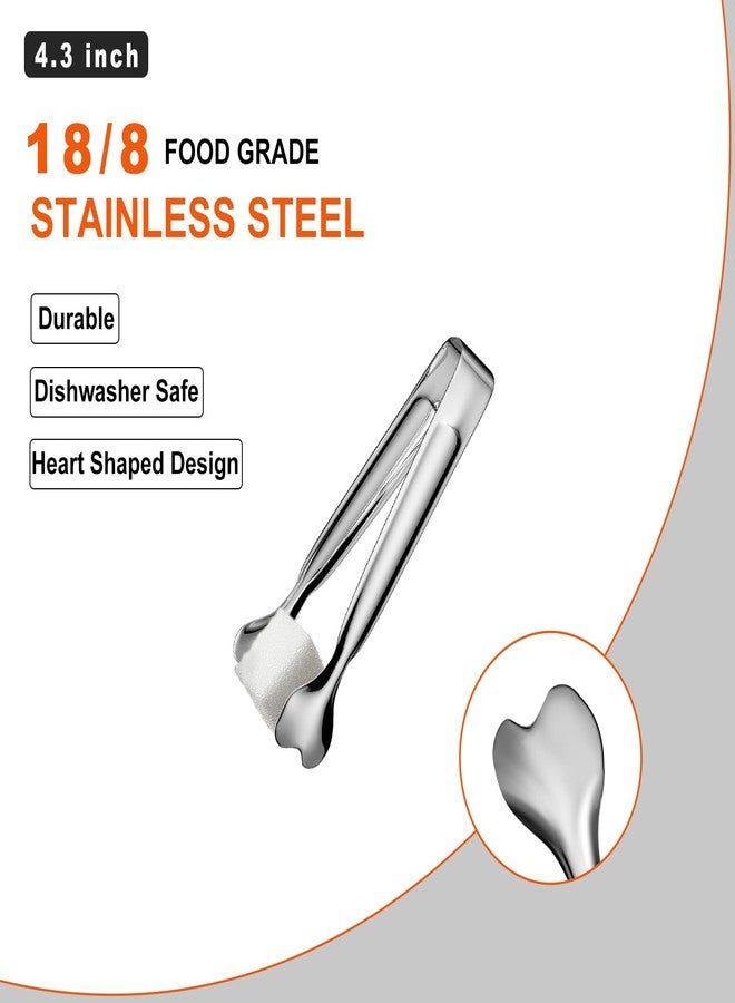 ANYTRP Mini Serving Tongs, Anytrp 18-Packs Stainless Steel Sugar Tongs, 4.3inch Ice Tongs Kitchen Appetizers Tongs for Coffee Bar, Tea Party, Desserts Party, Sugar and Ice Bucket - Image 3