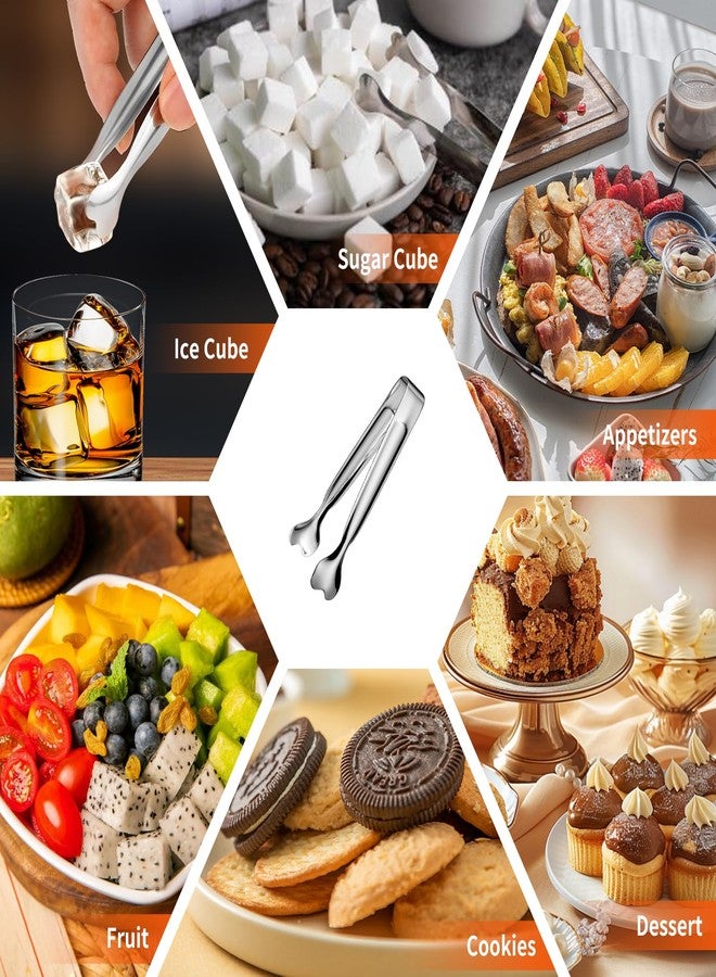 ANYTRP Mini Serving Tongs, Anytrp 18-Packs Stainless Steel Sugar Tongs, 4.3inch Ice Tongs Kitchen Appetizers Tongs for Coffee Bar, Tea Party, Desserts Party, Sugar and Ice Bucket - Image 5
