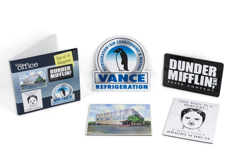 The Office Fridge Magnet Set Cool 4x3 Inches Refrigerator Strong Flat Magnets for School Locker Calendar Whiteboard Map Notes Unique Novelty Freezer Decorative Accessories Set of 4