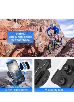 Generic Bike Motorcycle Phone Mount Holder, for ATV/Bicycle/Stroller/Scooter with Security Lock, Non-Slip Anti-Shake Handlebar Clamp, Fit iPhone 13 Pro Max / 12 Pro Max / 11 / Cellphone 4.5 in-7in  - Image 4