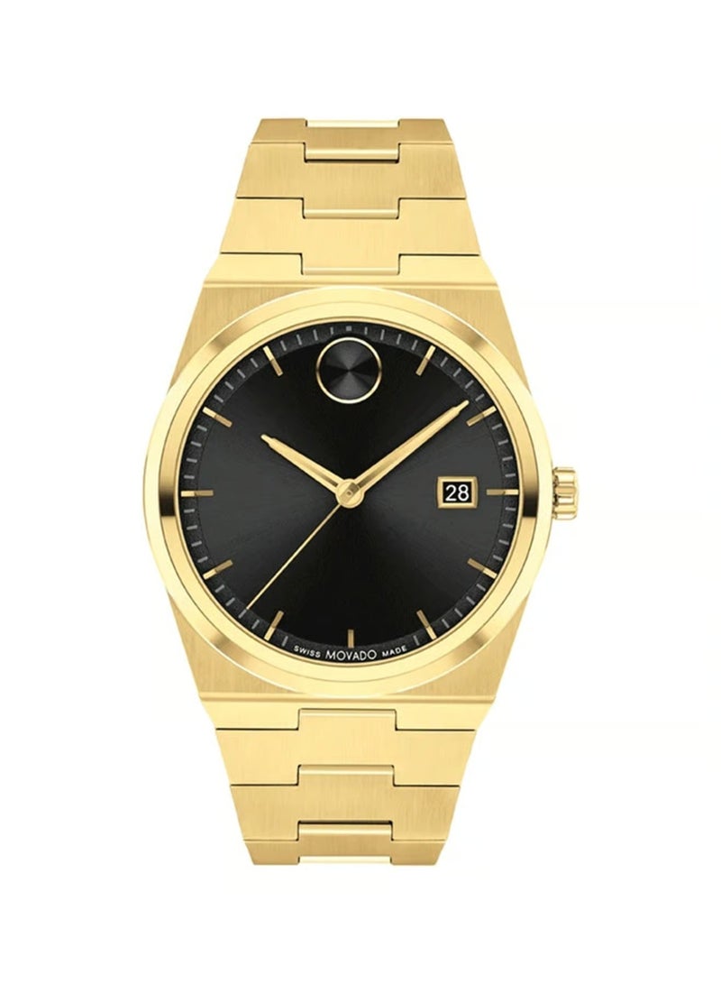 MOVADO BOLD Movado Gold Steel Black Dial Men's Swiss Made Watch - 3601223 - Image 1