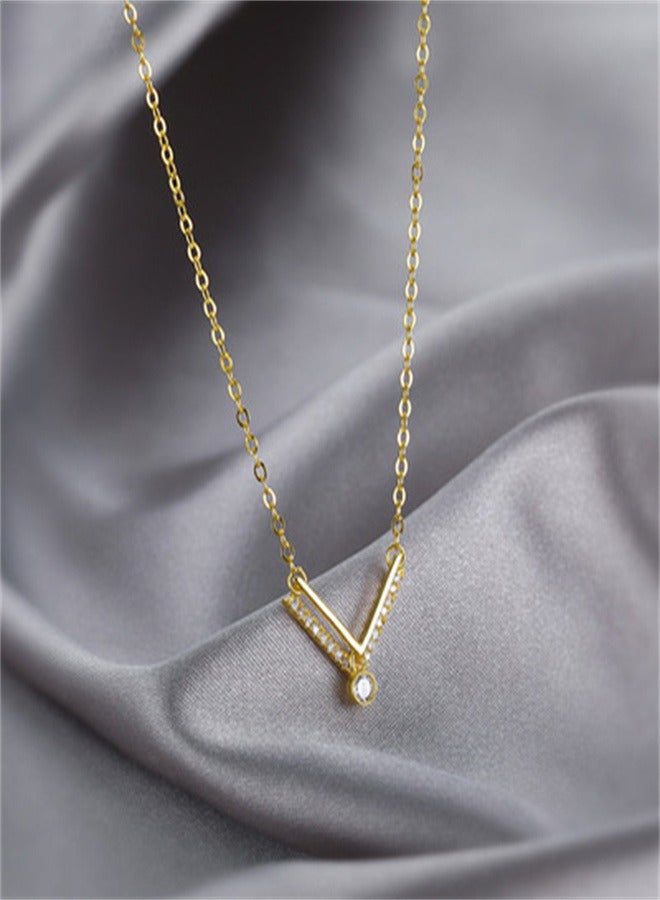 V-Shaped Pendant Necklace For Women And Girls Trendy Fashion Accessories With A Unique Minimalist Vibe Fashion Jewelry Dress Accessories  - Image 3