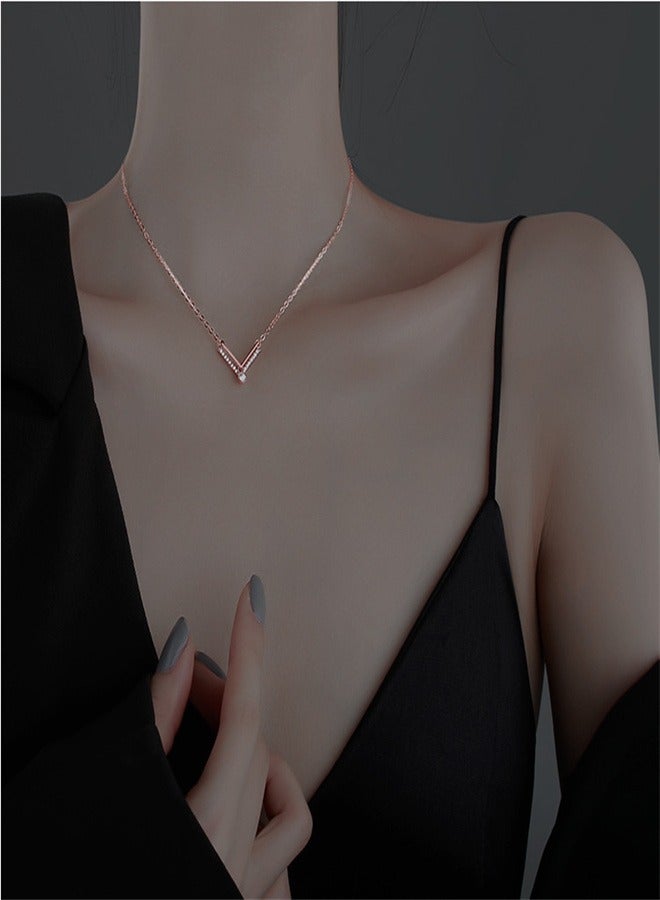 V-Shaped Pendant Necklace For Women And Girls Trendy Fashion Accessories With A Unique Minimalist Vibe Fashion Jewelry Dress Accessories  - Image 4