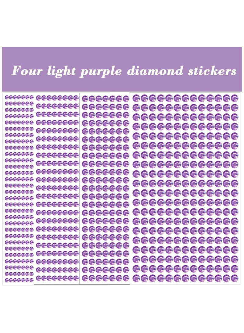1799 Pcs 4 Sheets Rhinestone Stickers 3/4/5/6 mm Self Adhesive Rhinestones Gems for Face Eyes Makeup Hair Body - Image 2
