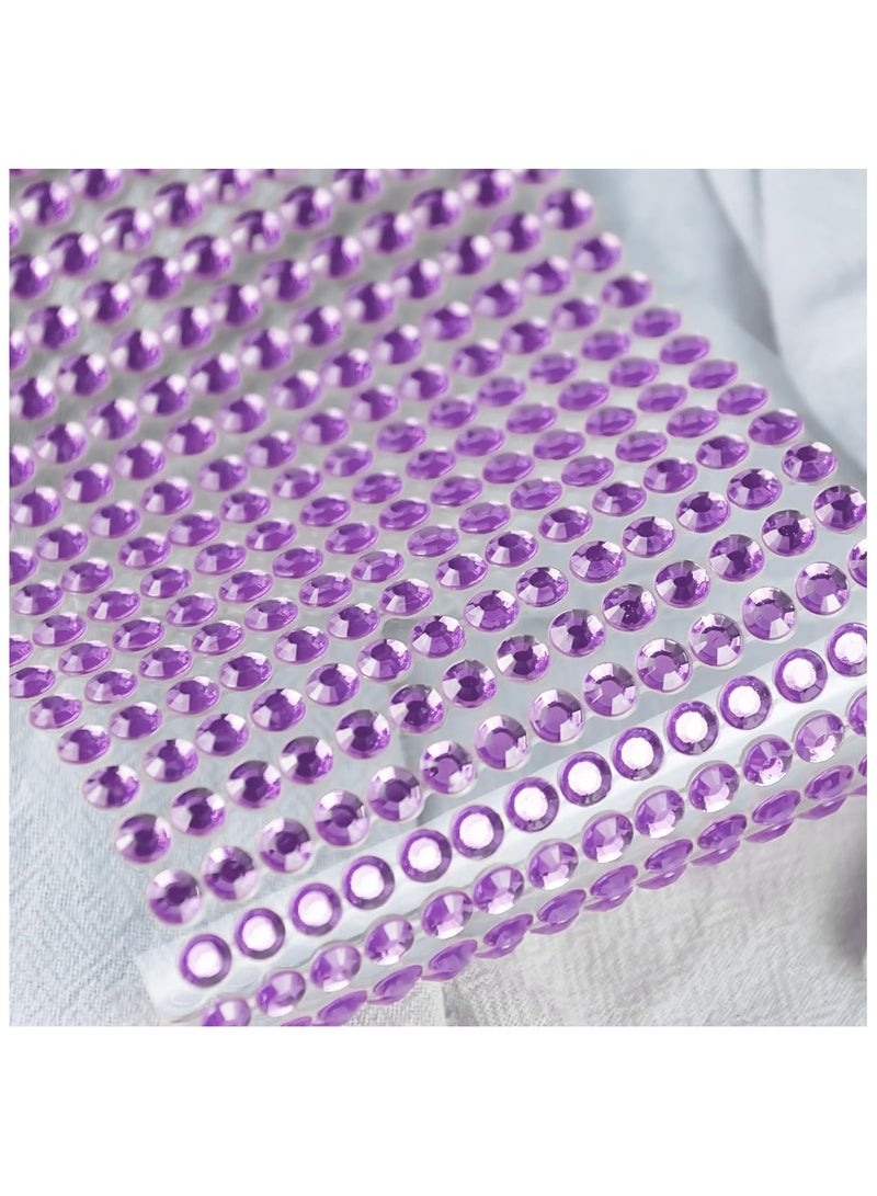 1799 Pcs 4 Sheets Rhinestone Stickers 3/4/5/6 mm Self Adhesive Rhinestones Gems for Face Eyes Makeup Hair Body - Image 3
