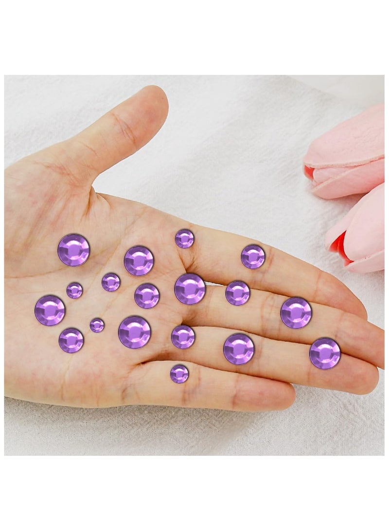 1799 Pcs 4 Sheets Rhinestone Stickers 3/4/5/6 mm Self Adhesive Rhinestones Gems for Face Eyes Makeup Hair Body - Image 4
