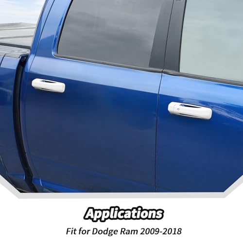 JeCar White Door Handle Cover Trim Fit for Dodge RAM 1500 20092016 2017 2018 - Image 3