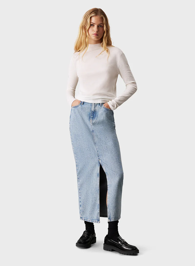 Calvin Klein Jeans Maxi Denim Skirt