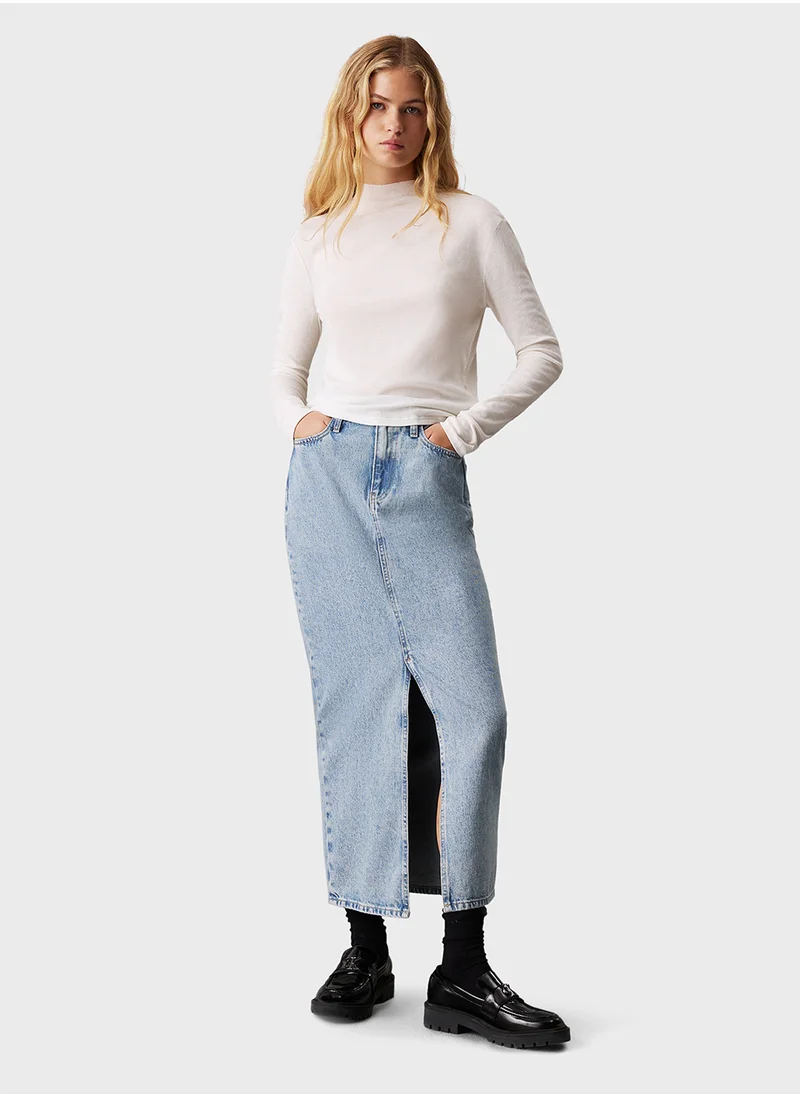 Calvin Klein Jeans Maxi Denim Skirt