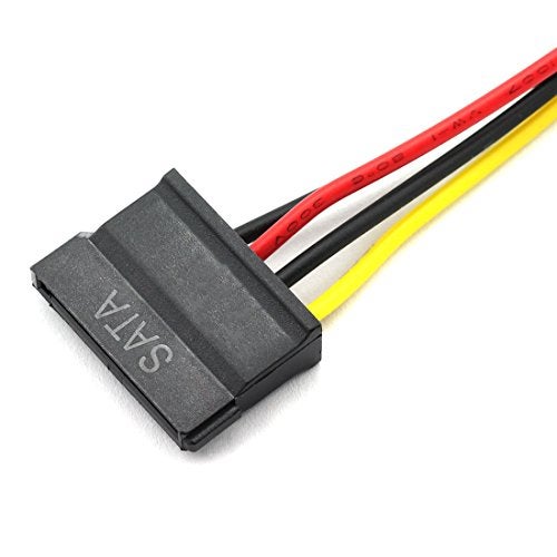 DZS Elec 1x 4 Pin IDE Power Adaptor: Molex Male to SATA Female HDD Cable + 1x SATA III Data Cable for DIY HDD Power & Data Transmission - Image 2