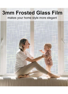 Bukela Privacy Window Film，Privacy Frosted Self-Adhesive Opaque Static Glass Window，Frosted Glass Film Matte Static Cling Non Adhesive, Opaque Heat Control No Glue Anti-UV Window Sticker for Bathroom Home Office Living Room  - Image 4