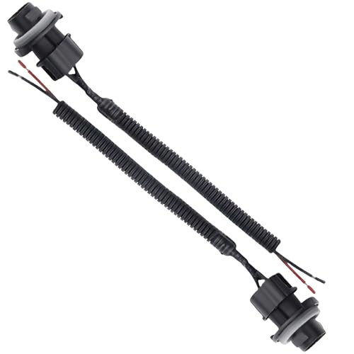 BlinkAutor 2 Pcs License Plate Light Socket Black Rear Lamp Wire Harness Assembly Compatible with 20002013 Silverado Sierra Avalanche Suburban Escalade Yukon GMC - Image 1